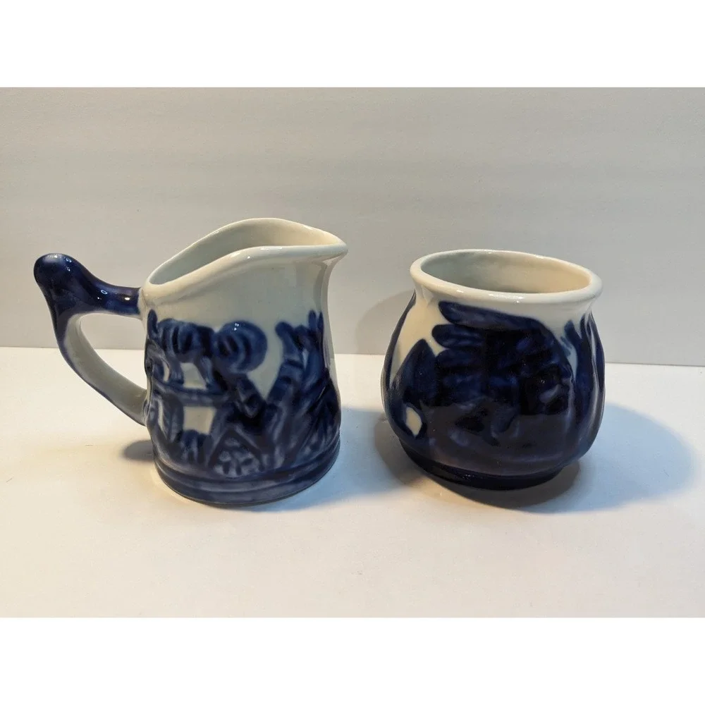 Indian chief head and Teepee creamer and‎ sugar